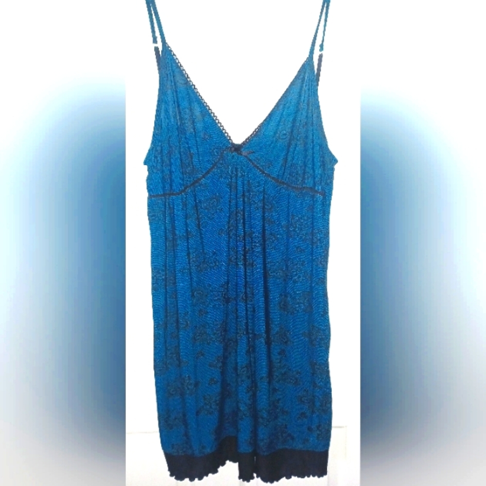 Blue Lace Trim Sleepwear